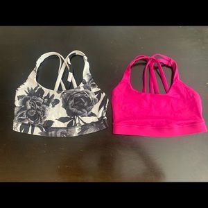 Lululemon Energy bras - 2, both size 4